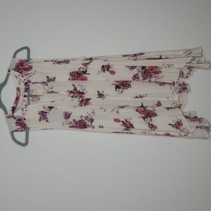 Free People tree swing dress floral keyhole front sleeveless mini womens small